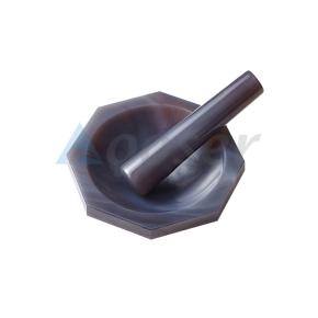 Natural Agate Mortar Anti-wear Grinding Rod Jar and Pestle of Research Materials Grinding