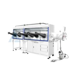Three Working Stations Vacuum Glove Box with 6 Gloves for Lab Research