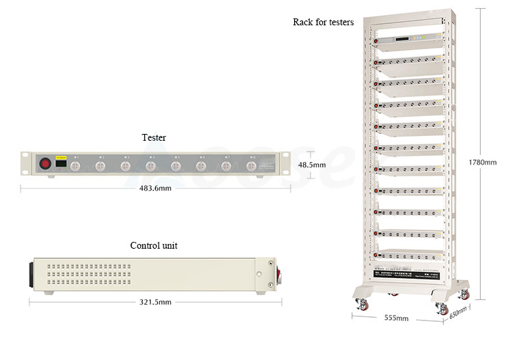Lab 5V50mA Battery Tester Dimensions