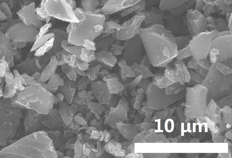 Irregular Hard Carbon Battery Anode SEM Image