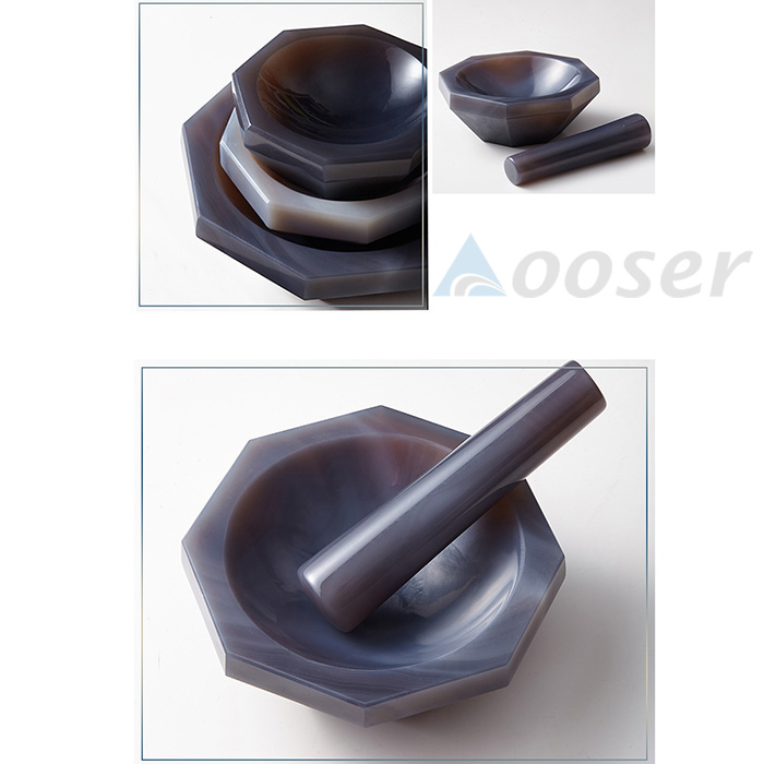 Natural agate mortar Anti-wear grinding rod jar and Pestle