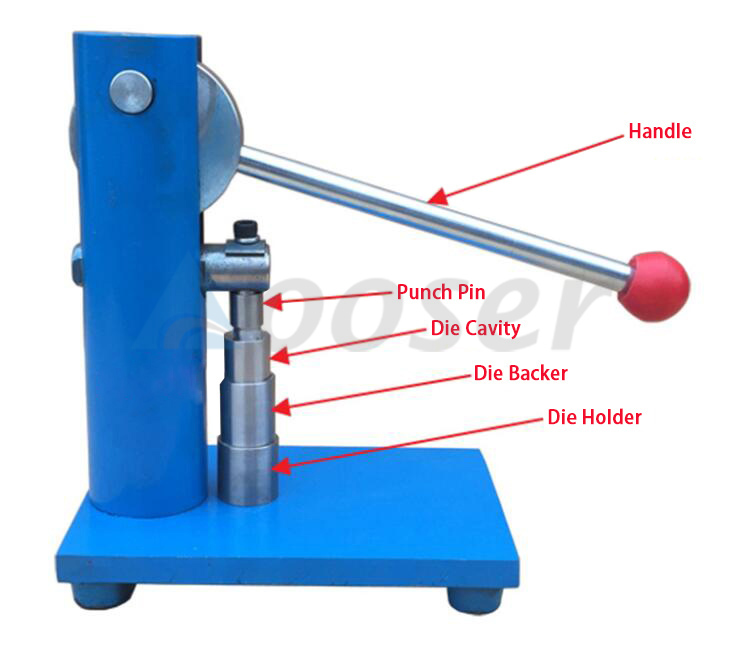 Compact Hand Punch Powder Press Machin