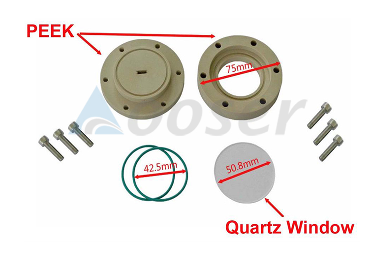  Split Cell With Quartz Window For In-Situ Optical Microscope Analysis of battery 