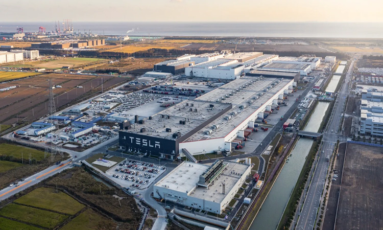 A new gigafactory was built in Shanghai.